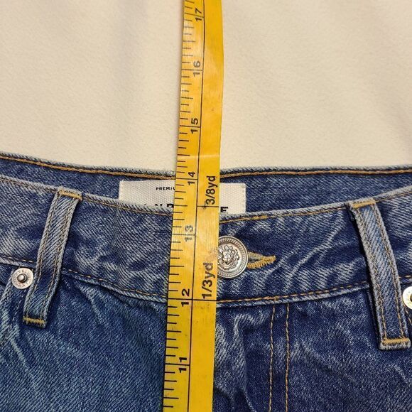 SLVRLAKE London High Waist Crop Straight Leg Distressed Jeans Size 32 - Picture 8 of 9